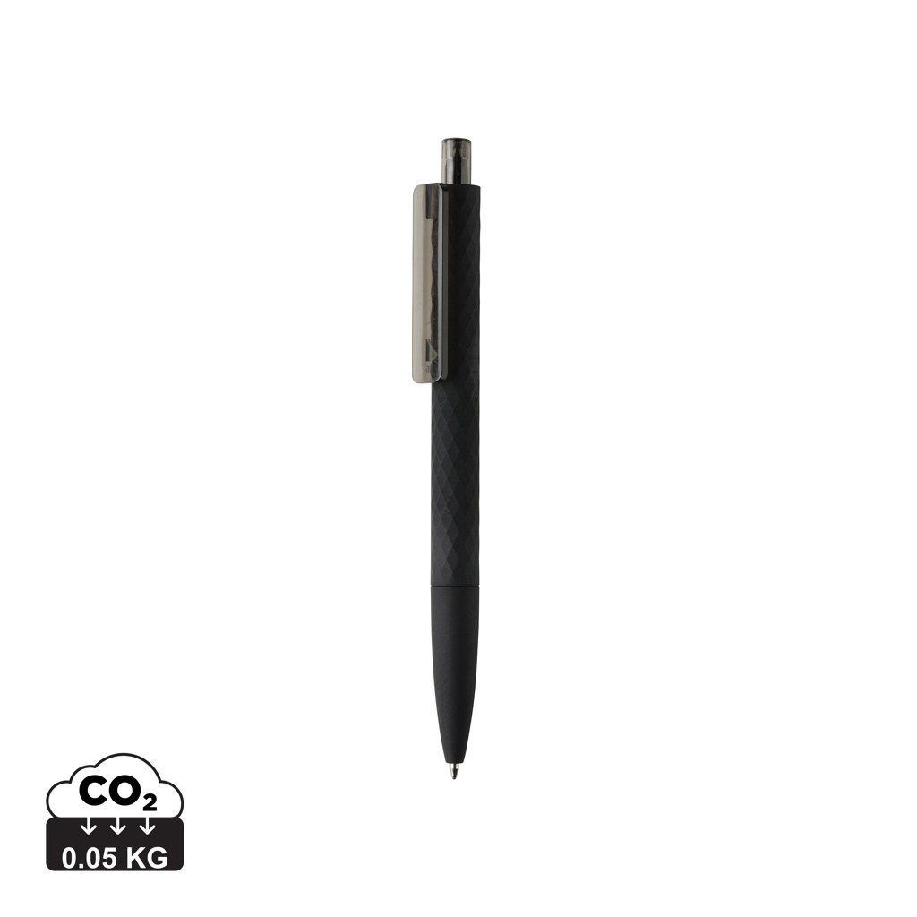 Stylo publicitaire finition losange texturé - X3 Noir / Noir